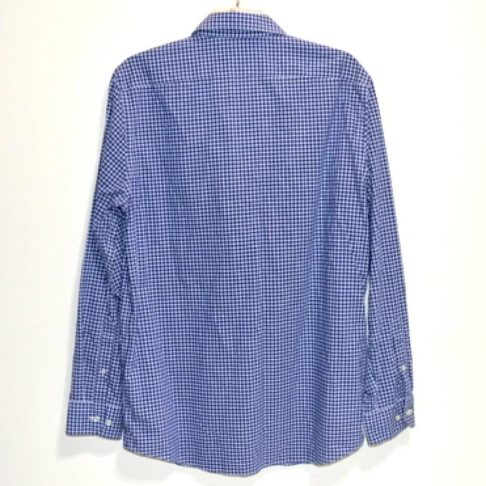 Banana Republic Men's Small Blue Plaid Button Up Shirt – Size: Large - Picture 2 of 11